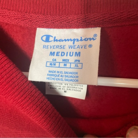 Champion Vintage Oklahoma Sooners Sweatshirt Reverse Weave Maroon OSU Wagon sz M - Picture 4 of 6